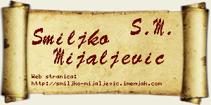 Smiljko Mijaljević vizit kartica